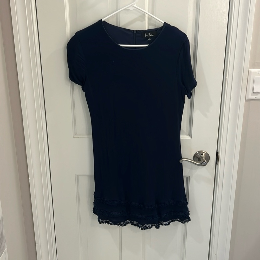 Navy Short Sleeve Dress
